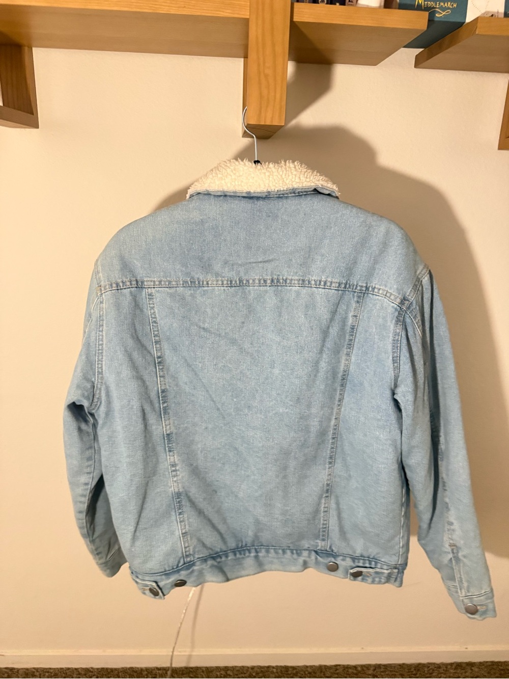 Forever 21 Light Blue Denim Sherpa Jacket - Picture 3 of 3